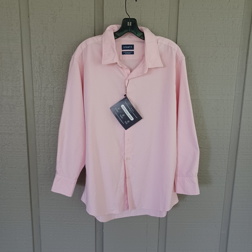 Stantt Customized Dress Shirt Finely Woven Cotton Color Soft Wash Pink Oxford